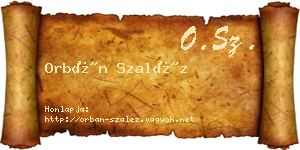 Orbán Szaléz névjegykártya