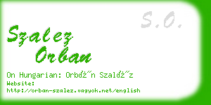 szalez orban business card